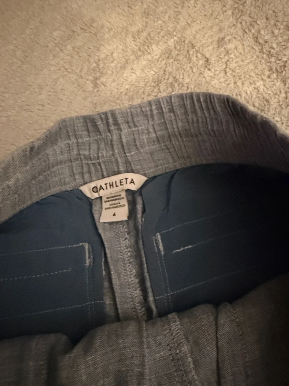 Athleta women’s Light Blue Drawstring Jogger Pants - Picture 2 of 3